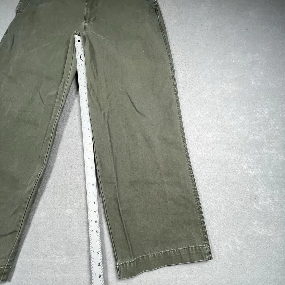 Vintage Old Navy Khakis Pants Mens 40 Green Cotton Straight Leg Pockets